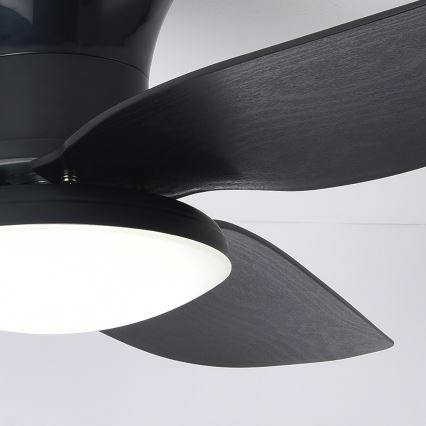Brilagi - LED Stmievateľný stropný ventilátor LED/30W/230V 3000-6500K čierna + diaľkové ovládanie