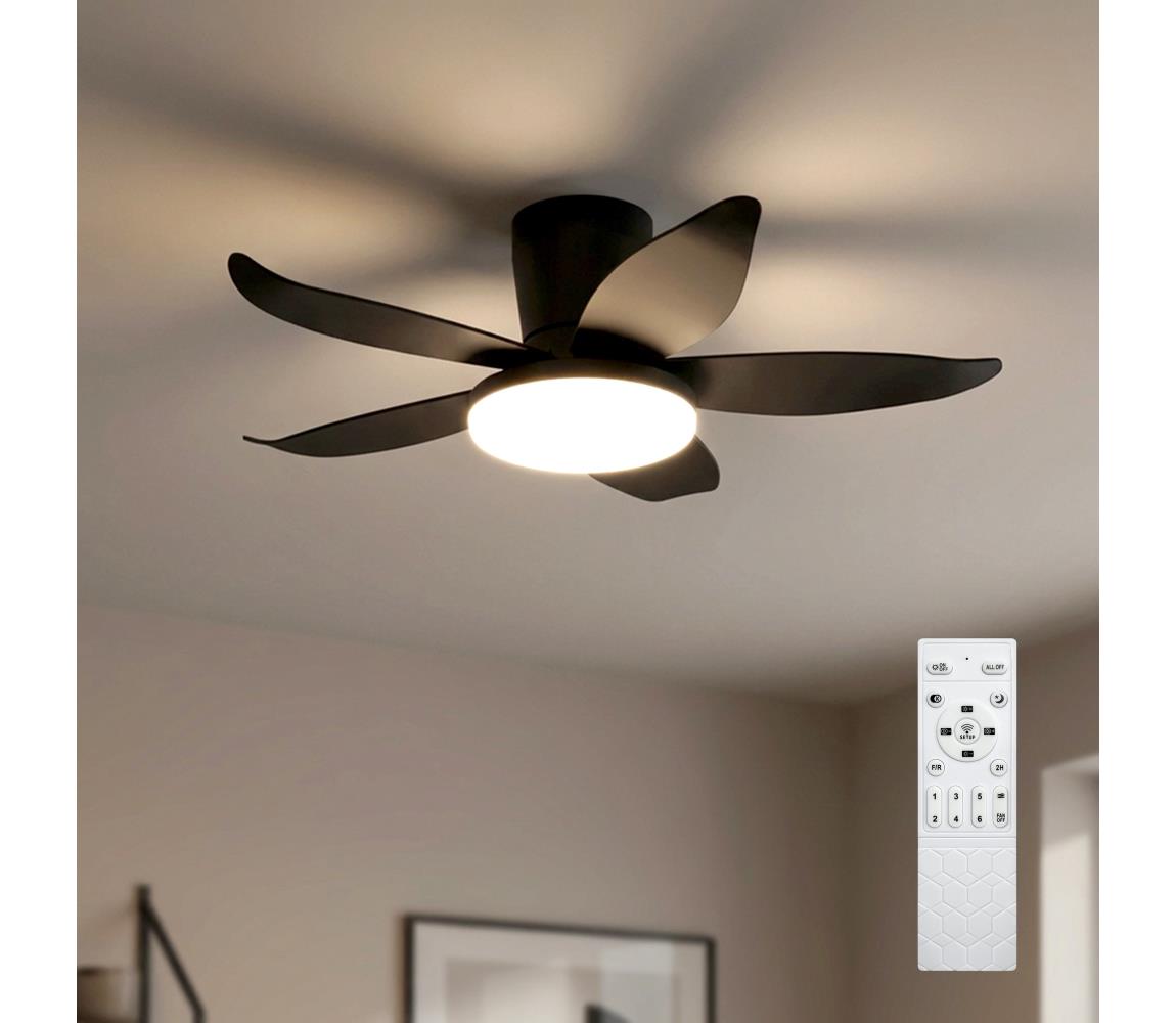 Brilagi - LED stmievateľný stropný látor LED/32W/230V pr. 95 cm čierny + DO WF-OSD-183-BLK