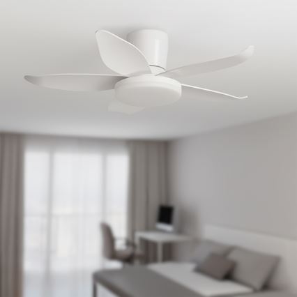 Brilagi - LED stlmiteľný stropný ventilátor LED/32W/230V 3000-6500K priemer 95 cm biela + diaľkové ovládanie