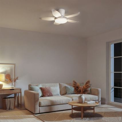 Brilagi - LED stlmiteľný stropný ventilátor LED/32W/230V 3000-6500K priemer 95 cm biela + diaľkové ovládanie