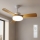 Brilagi - LED stmievateľný stropný ventilátor LED/34W/230V 3000-6500K pr. 106 cm biela/hnedá + diaľkové ovládanie