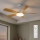 Brilagi - LED stmievateľný stropný ventilátor LED/34W/230V 3000-6500K pr. 132 cm biela/hnedá + diaľkové ovládanie