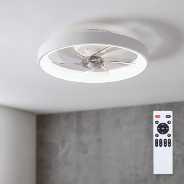 Brilagi - LED stmievateľný stropný ventilátor LED/34W/230V pr. 50 cm biely + diaľkové ovládanie