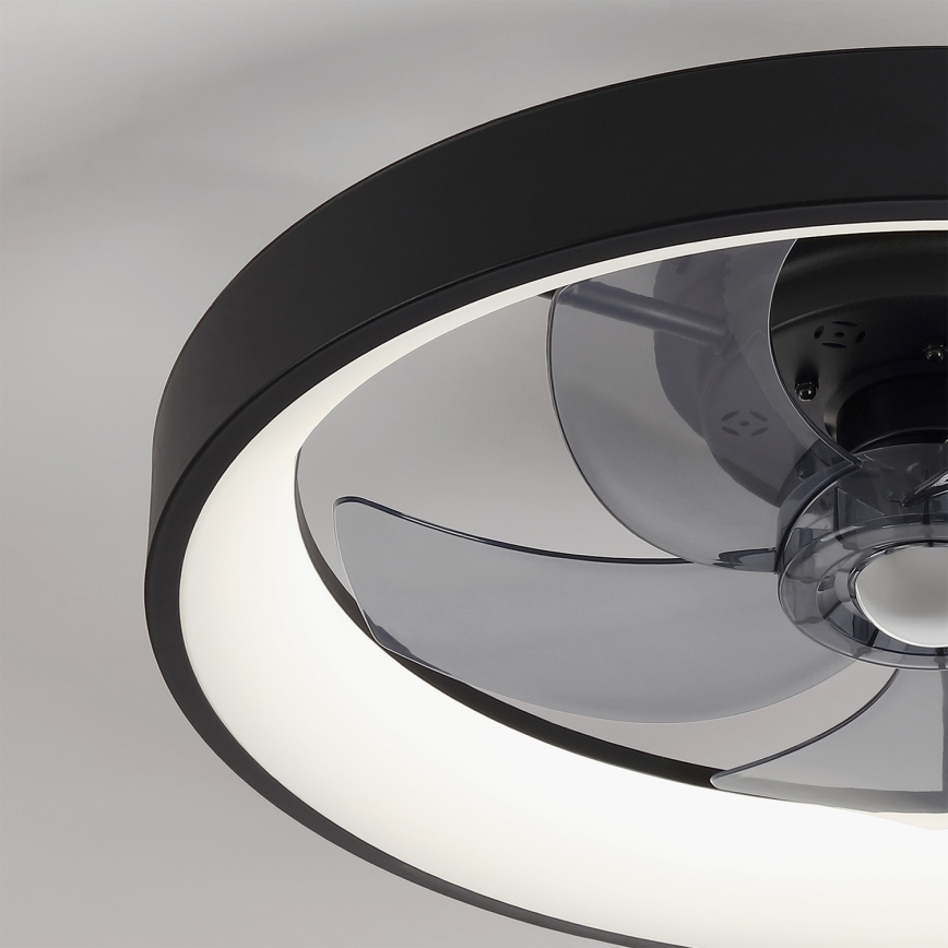 Brilagi - LED stmievateľný stropný ventilátor LED/34 W/230 V, priemer 50 cm, čierny + diaľkové ovládanie