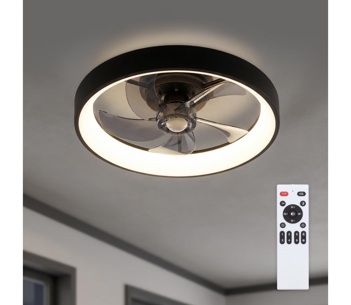 Brilagi - LED stmievateľný stropný látor LED/34W/230V, pr. 50 cm, čierny + diaľkový ovládač WF-OSD-154-BLK