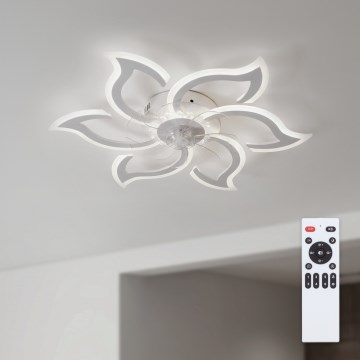 Brilagi - LED Stmievateľný stropný ventilátor LED/34W/230V pr. 83 cm biely + diaľkové ovládanie
