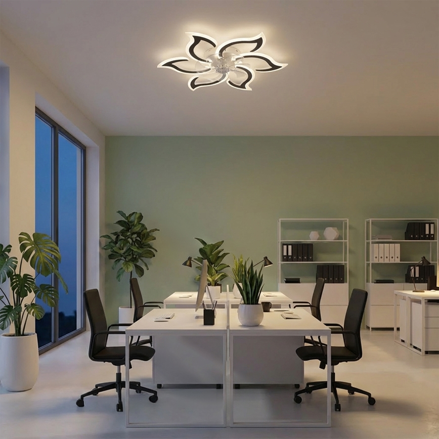 Brilagi - LED Stmievateľný stropný ventilátor LED/34W/230V 3000-6500K pr. 83 cm čierna + diaľkové ovládanie