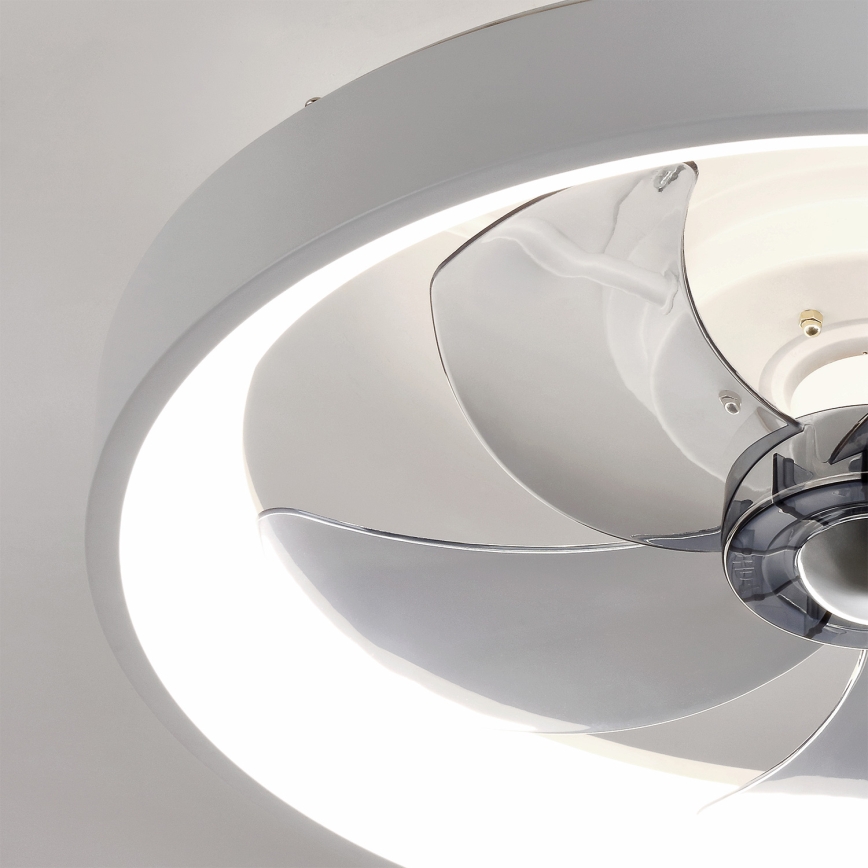 Brilagi - Stmievateľný LED stropný ventilátor LED/34W/230V 3000-6500K pr. 50 cm biela + diaľkové ovládanie
