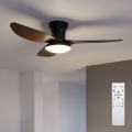 Brilagi - LED stmievateľný stropný ventilátor LED/38W/230V 100 cm čierna/hnedá + diaľkové ovládanie