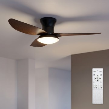 Brilagi - LED stmievateľný stropný ventilátor LED/38W/230V 3000-6500K pr. 100 cm čierna/hnedá + diaľkové ovládanie