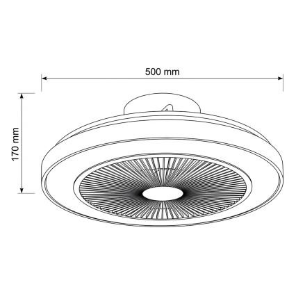 Brilagi - LED stmievateľný stropný ventilátor LED/38W/230V 50 cm biela/hnedá + diaľkové ovládanie