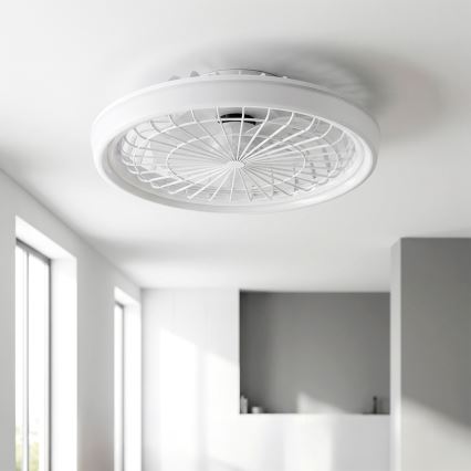 Brilagi - LED stmievateľný stropný ventilátor LED/40W/230V priemer 48 cm biely + diaľkové ovládanie