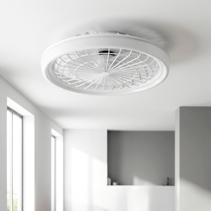 Brilagi - LED stmievateľný stropný ventilátor LED/40W/230V priemer 48 cm biely + diaľkové ovládanie