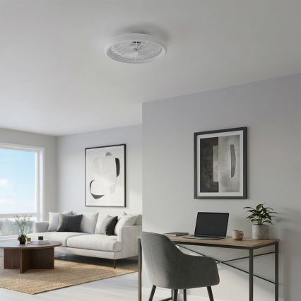 Brilagi - LED stmievateľný stropný ventilátor LED/40W/230V priemer 48 cm biely + diaľkové ovládanie