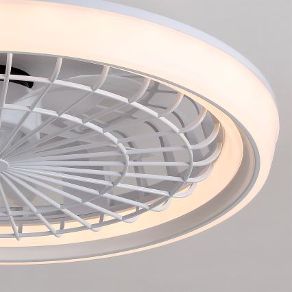 Brilagi - LED stmievateľný stropný ventilátor LED/40W/230V priemer 48 cm biely + diaľkové ovládanie