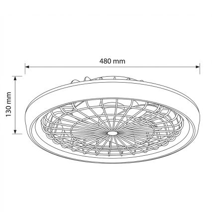 Brilagi - LED stmievateľný stropný ventilátor LED/40W/230V priemer 48 cm biely + diaľkové ovládanie