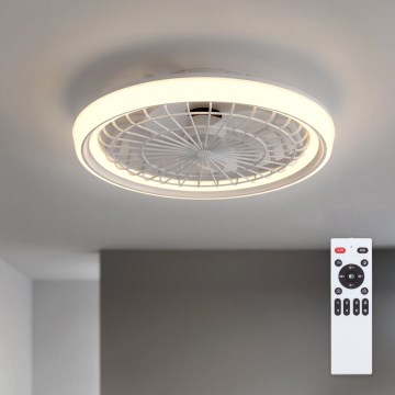 Brilagi - LED stmievateľný stropný ventilátor LED/40W/230V priemer 48 cm biely + diaľkové ovládanie