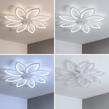 Brilagi - LED stmievateľný stropný ventilátor LED/43W/230V pr. 90 cm biela + diaľkové ovládanie
