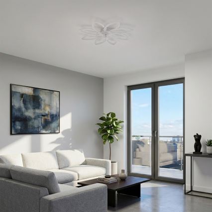 Brilagi - LED stmievateľný stropný ventilátor LED/43W/230V pr. 90 cm biela + diaľkové ovládanie
