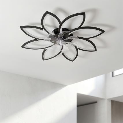 Brilagi - LED stmievateľný stropný ventilátor LED/43W/230V 3000-6500K pr. 90 cm čierna + diaľkové ovládanie