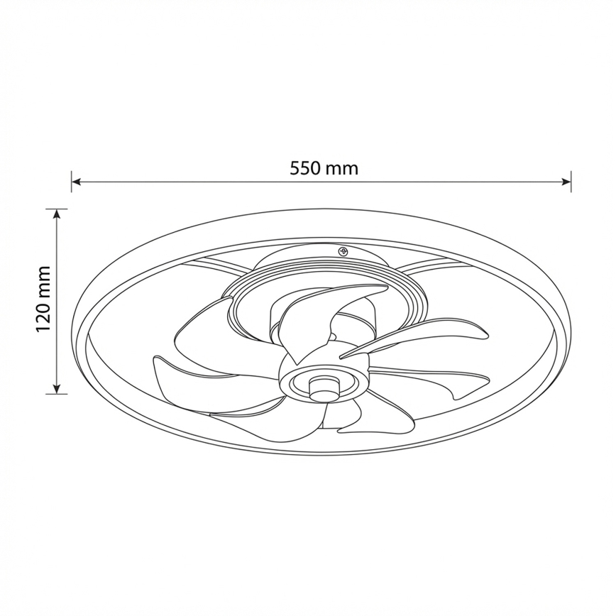 Brilagi - LED stmievateľný stropný ventilátor LED/66W/230V 3000-6500K pr. 55 cm biela/zlatá + diaľkové ovládanie