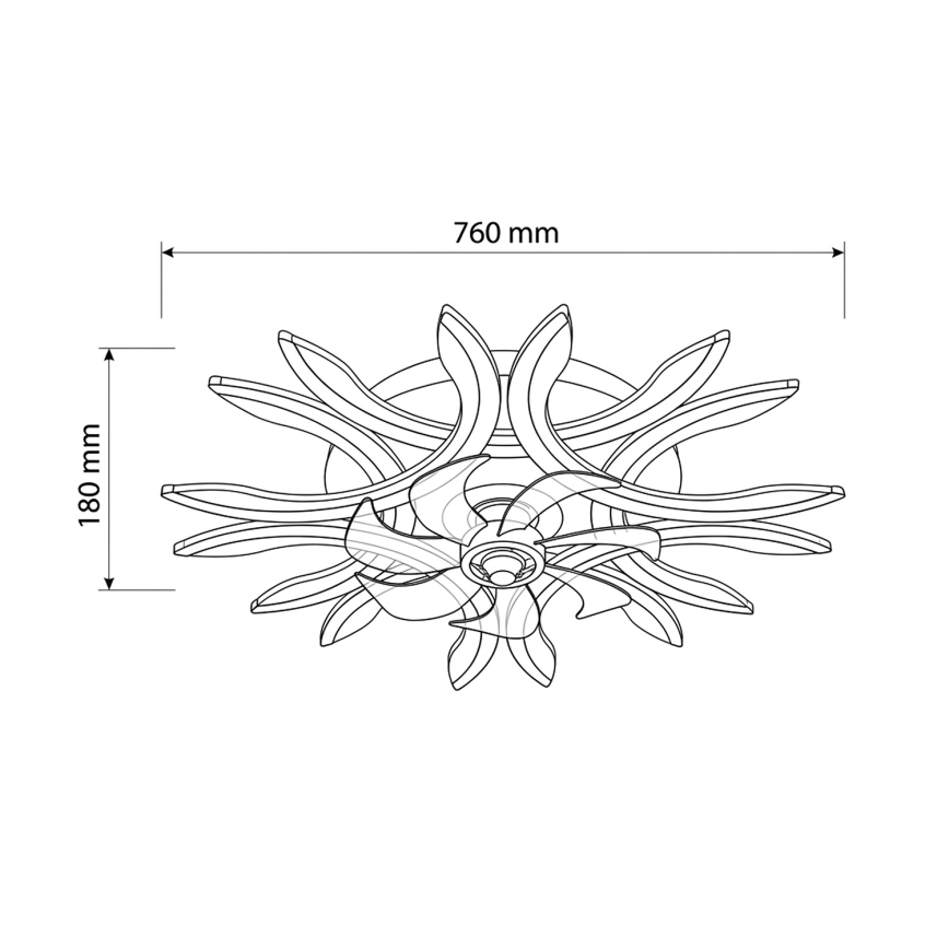 Brilagi - LED stmievateľný stropný ventilátor LED/70W/230V 3000-6500K priemer 76 cm biela + diaľkové ovládanie
