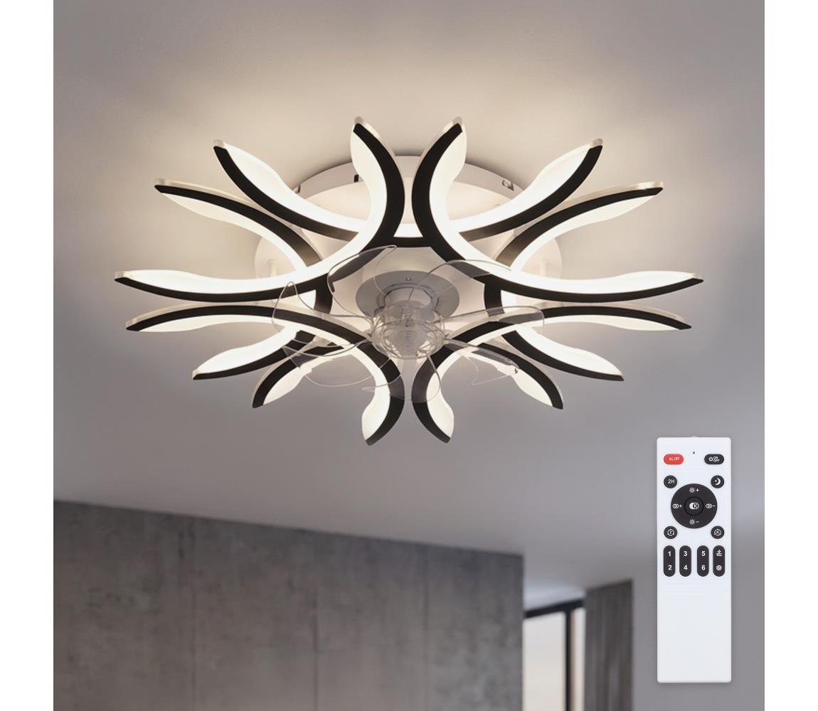 Brilagi - LED stmievateľný stropný látor LED/70W/230V priemer 76 cm čierny + diaľkový ovládač WF-OSD-120-BLK