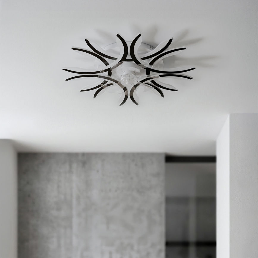 Brilagi - stmievateľný LED stropný ventilátor 70W/230V, 3000-6500K, priemer 76 cm, čierny, s diaľkovým ovládaním