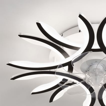 Brilagi - stmievateľný LED stropný ventilátor 70W/230V, 3000-6500K, priemer 76 cm, čierny, s diaľkovým ovládaním