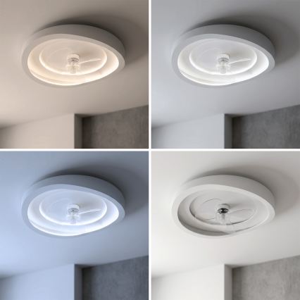 Brilagi - LED stmievateľný stropný ventilátor LED/80W/230V pr. 50 cm biela + diaľkové ovládanie