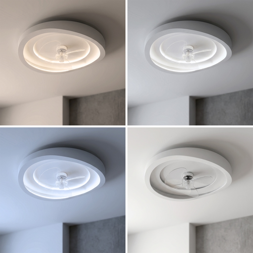 Brilagi - LED stmievateľný stropný ventilátor LED/80W/230V pr. 50 cm biela + diaľkové ovládanie