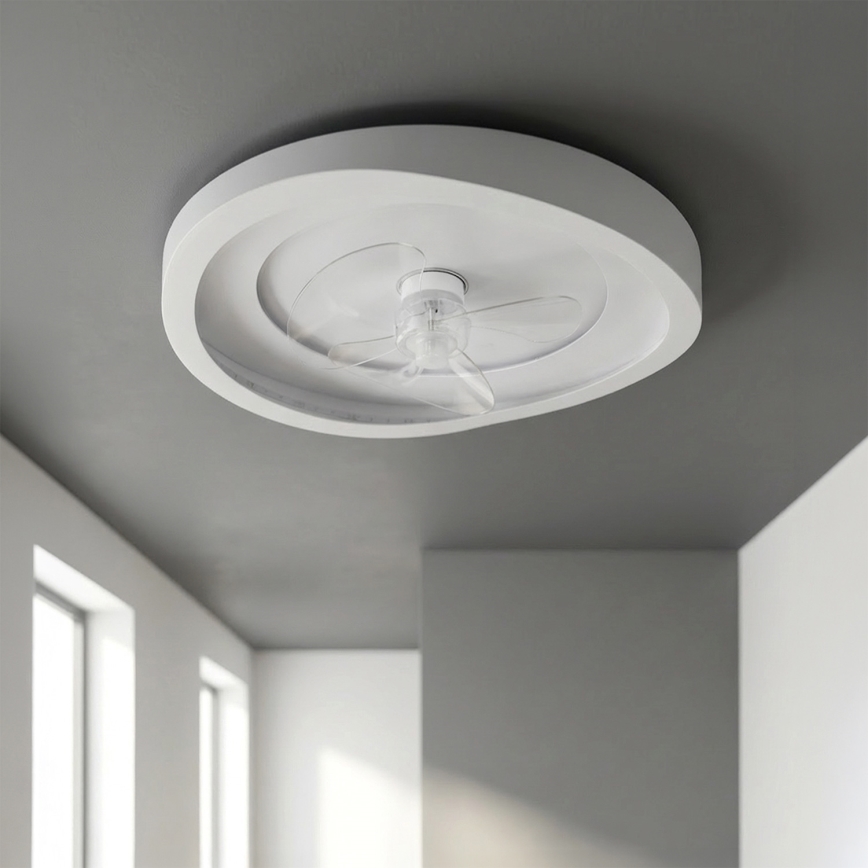 Brilagi - LED stmievateľný stropný ventilátor LED/80W/230V pr. 50 cm biela + diaľkové ovládanie
