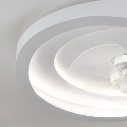 Brilagi - LED stmievateľný stropný ventilátor LED/80W/230V pr. 50 cm biela + diaľkové ovládanie