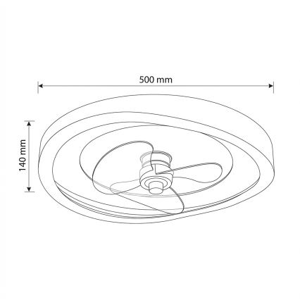 Brilagi - LED stmievateľný stropný ventilátor LED/80W/230V pr. 50 cm biela + diaľkové ovládanie