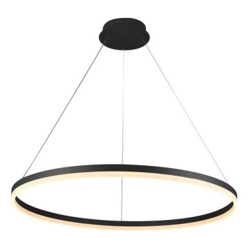 Brilagi - LED stmievateľný závesný luster CIRCLE LED/55W/230V 3000-6500K pr. 80 cm čierna + diaľkové ovládanie