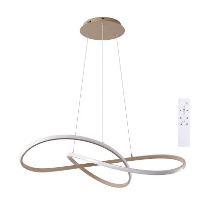 Brilagi - LED stmievateľný luster na lanku INFINITY LED/80W/230V 3000-6000K 80x80 cm béžový + diaľkové ovládanie