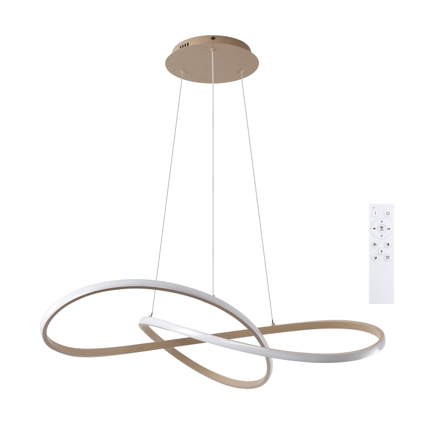Brilagi - LED stmievateľný luster na lanku INFINITY LED/80W/230V 3000-6000K 80x80 cm béžový + diaľkové ovládanie
