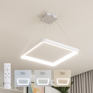 Brilagi - LED stmievateľný závesný luster na lankách FALCON SLIM LED/50W/230V 3000-6500K 50x50 cm biela + diaľkové ovládanie