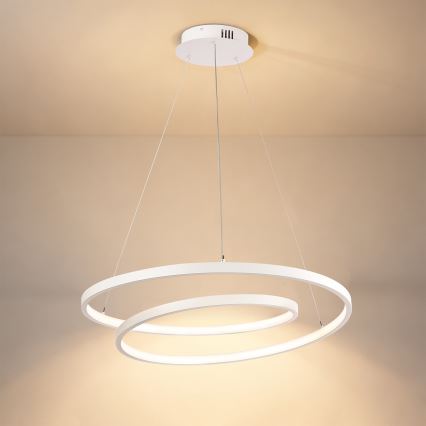 Brilagi - LED stmievateľný luster na lankách TWISTER LED/48W/230V 3000-6000K pr. 50 cm biela + diaľkové ovládanie