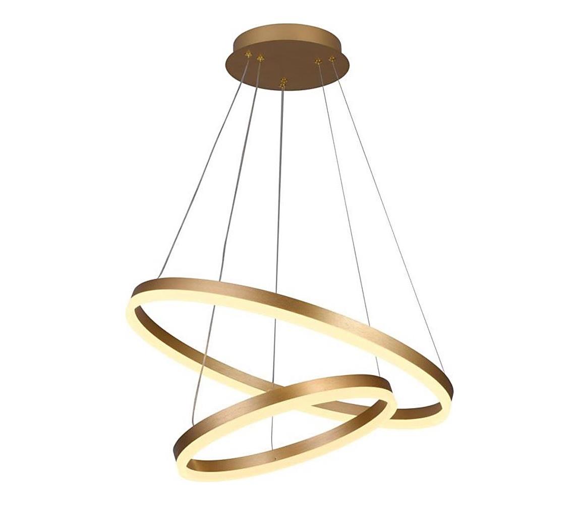 Brilagi - LED stmievateľný závesný luster na lanku CIRCLE LED/70W/230V 3000-6500K zlatá + diaľkové ovládanie BG-J4310/G
