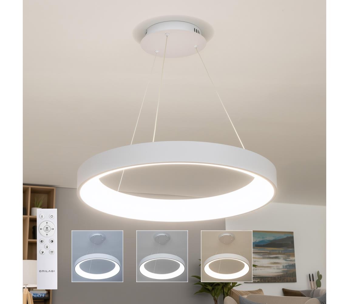 Brilagi - LED stmievateľný závesný luster na lanku FALCON II LED/99W/230V pr. 60 cm biela + DO BRDC2668-600/BI