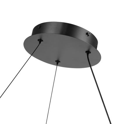 Brilagi - LED stmievateľný závesný luster na lanku TWISTER LED/48W/230V 3000-6000K Ø 50 cm čierny + diaľkové ovládanie