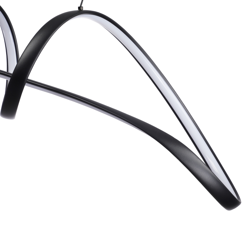 Brilagi - Stmievateľný LED luster na lanku TWISTER LED/60W/230V 3000-6000K čierna + diaľkové ovládanie