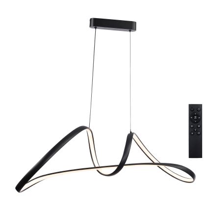 Brilagi - Stmievateľný LED luster na lanku TWISTER LED/60W/230V 3000-6000K čierna + diaľkové ovládanie