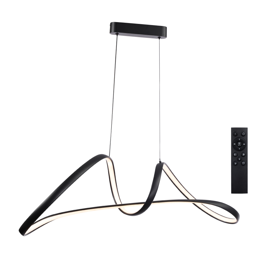 Brilagi - Stmievateľný LED luster na lanku TWISTER LED/60W/230V 3000-6000K čierna + diaľkové ovládanie