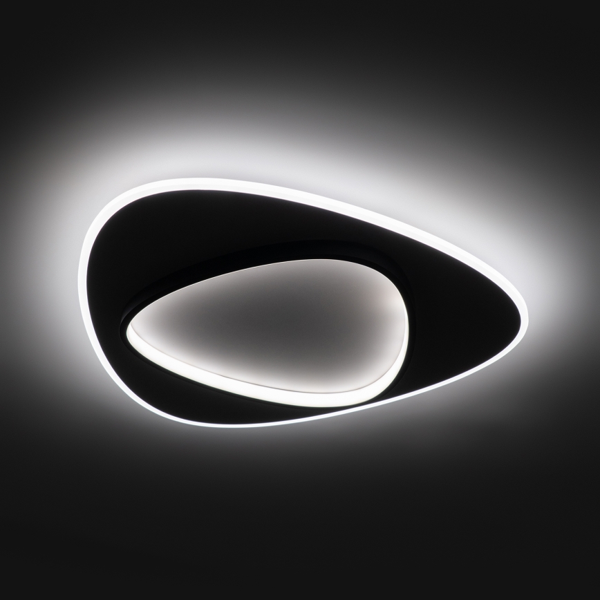 Brilagi - LED Stmievateľné stropné svietidlo FLARE LED/70W/230V 3000-6000K 55x55 cm biela/čierna + diaľkové ovládanie