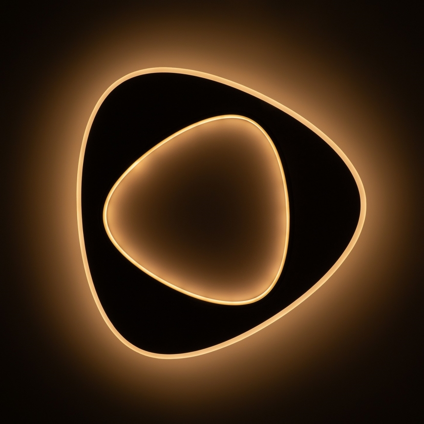 Brilagi - LED Stmievateľné stropné svietidlo FLARE LED/70W/230V 3000-6000K 55x55 cm biela/čierna + diaľkové ovládanie