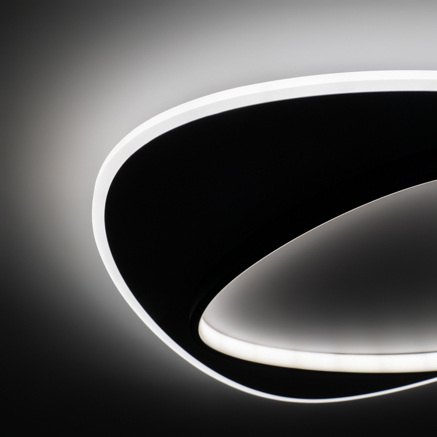 Brilagi - LED Stmievateľné stropné svietidlo FLARE LED/70W/230V 3000-6000K 55x55 cm biela/čierna + diaľkové ovládanie
