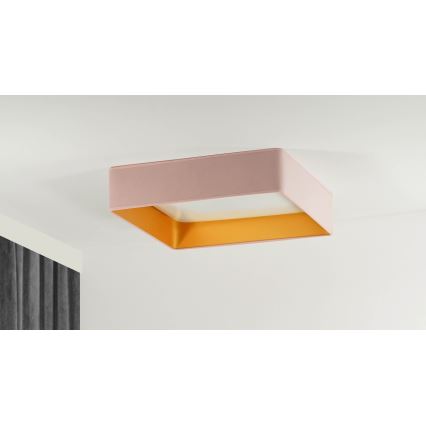 Brilagi - stmievateľné LED stropné svietidlo VELVET SQUARE SMART LED/36W/230V 60x60 cm 2700-6500K Wi-Fi Tuya + diaľkové ovládanie ružové