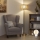 Brilagi - LED stojacia lampa CERIA 1xE27/20W/230V priemer 35 cm béžová/zlatá